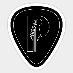 White Pick Sticker